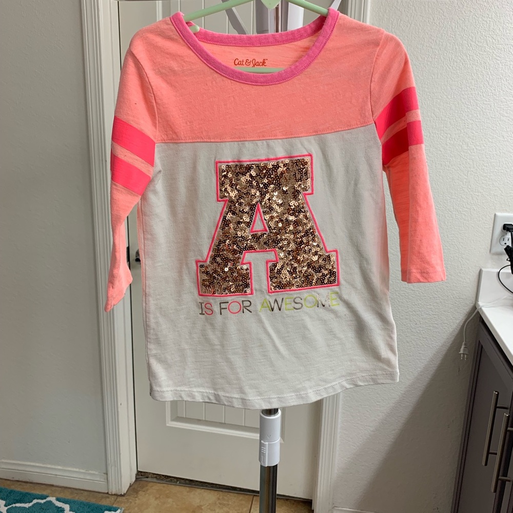 A for Awesome quarter sleeve tee